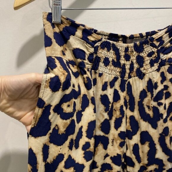 Katies Leopard Pant Relaxed Fit Pull-on Crop pant Size 8 - Picture 6 of 13
